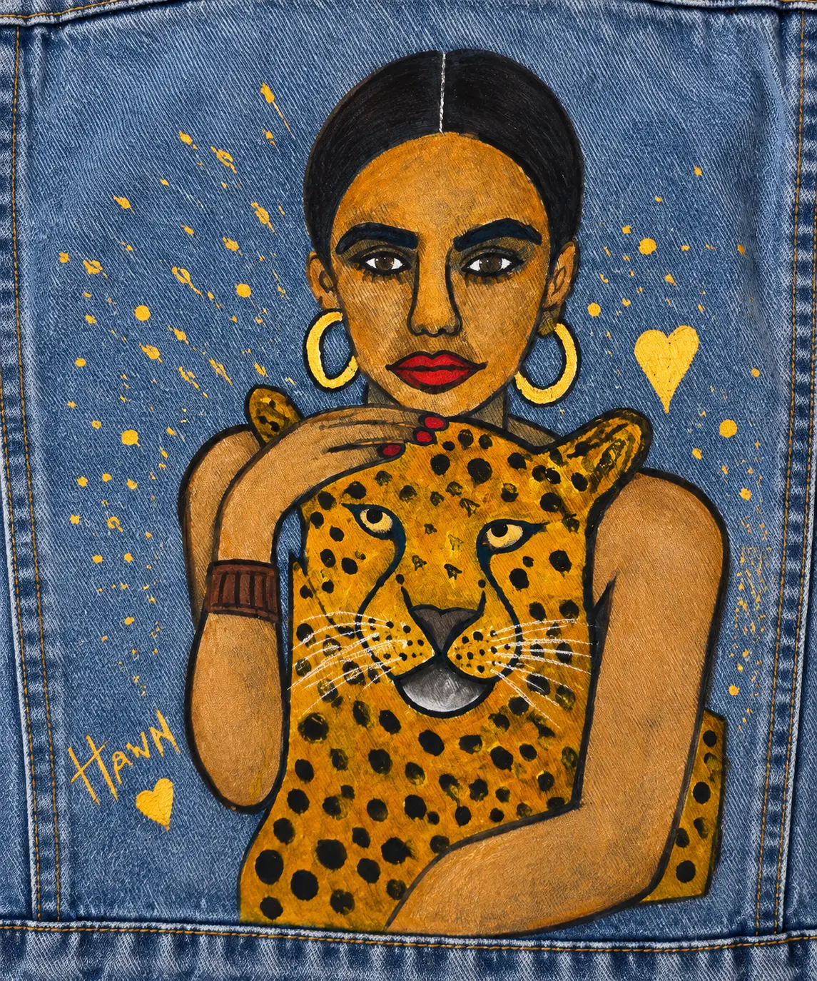 Hand-Painted Wild Muse Denim Jacket
