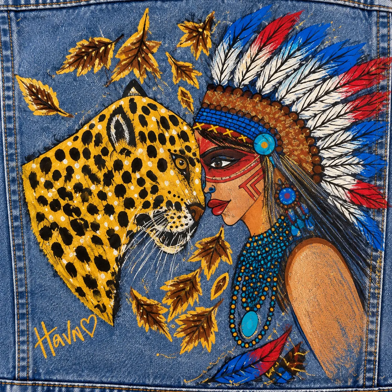 Wild Spirit Hand-Painted Denim Jacket — Havnme fashion UAE