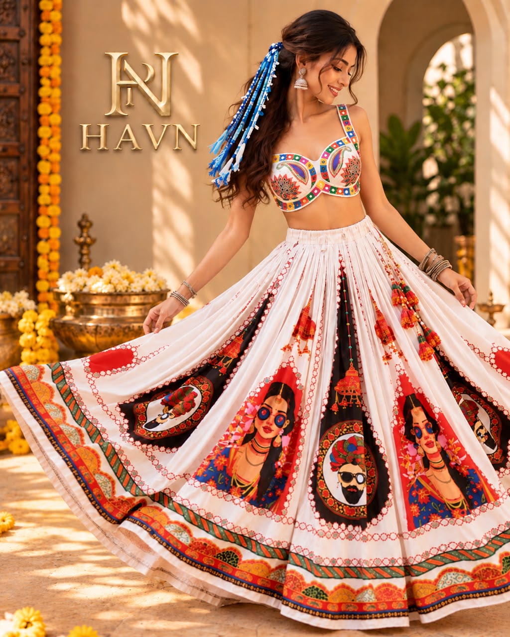 HAVN Navarathri Raas Lehenga Set