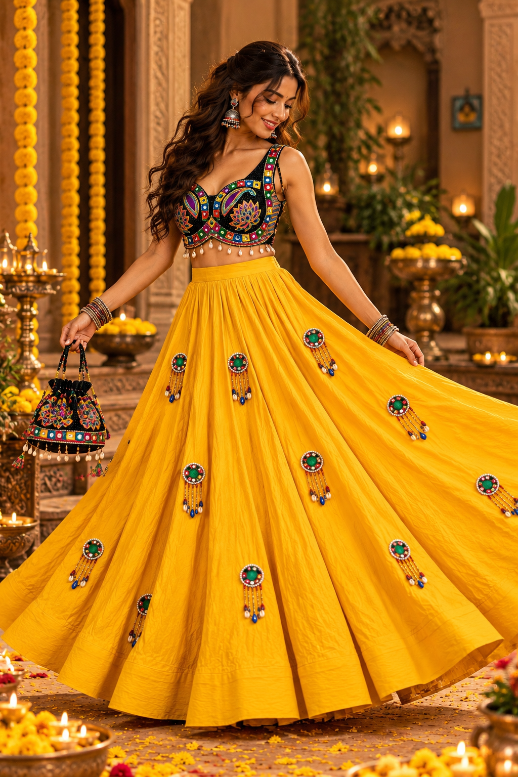 💛 Navarathri Sunshine Lehenga Set