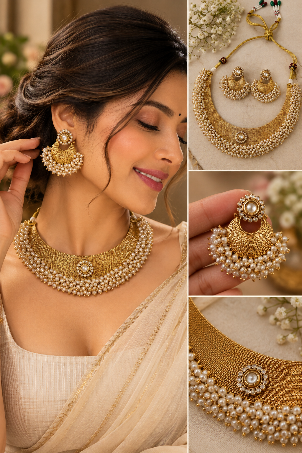 Aurelia Pearl Choker Set — Havnme fashion UAE