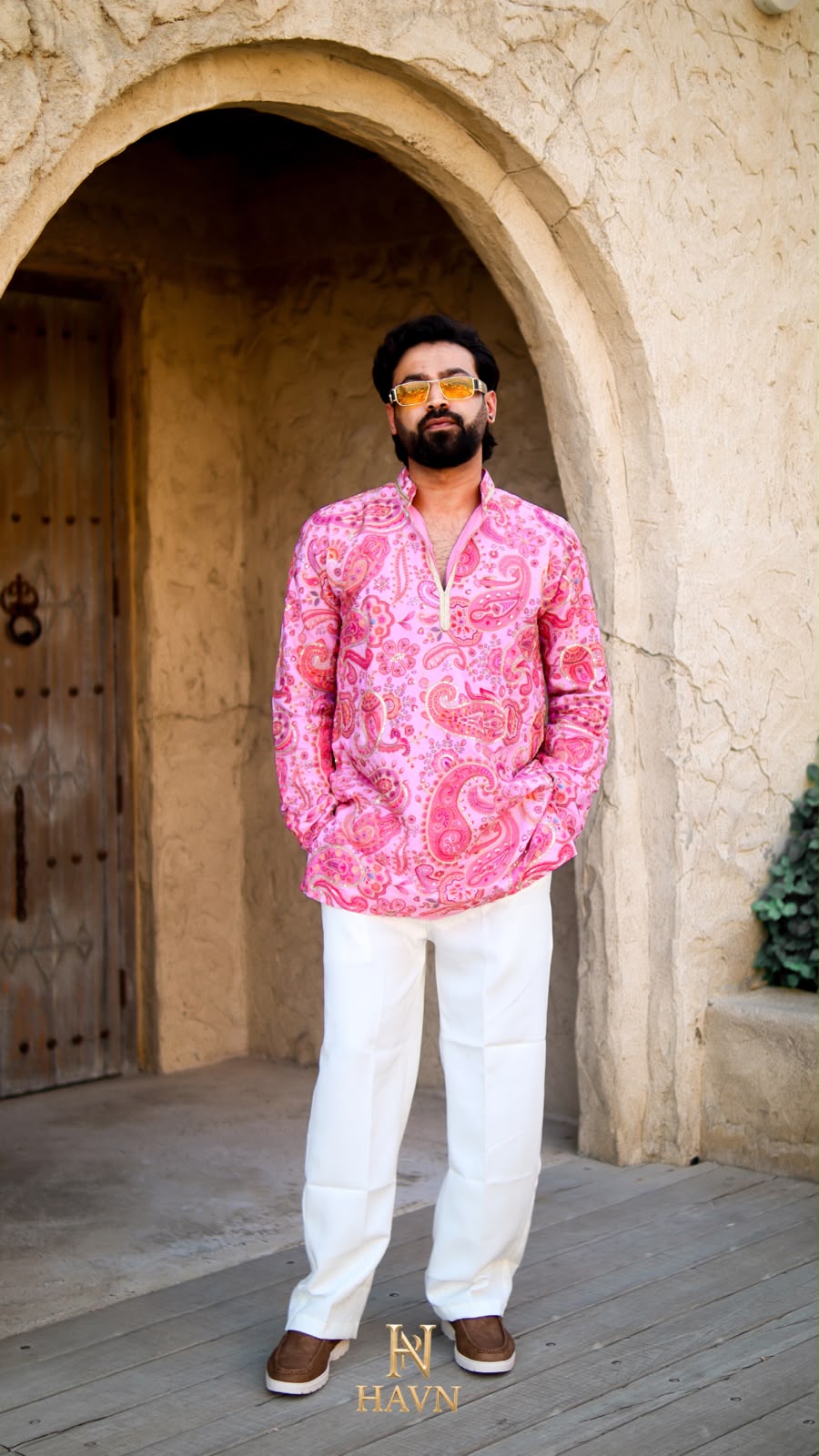 HAVN Rosé Paisley Kurta