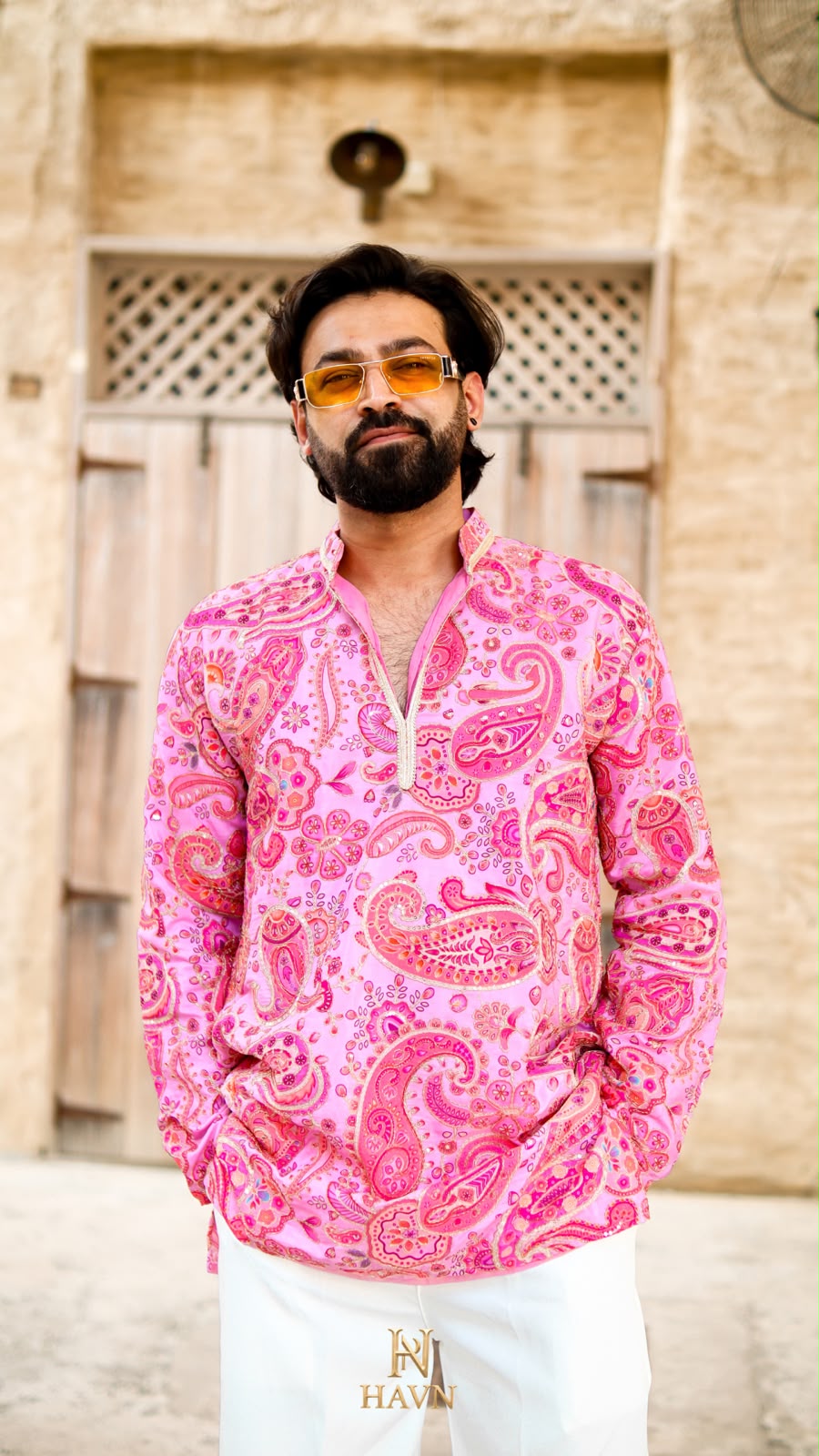 HAVN Rosé Paisley Kurta