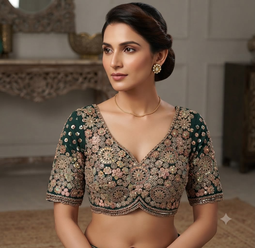 Blossom Blouse - Dark Green