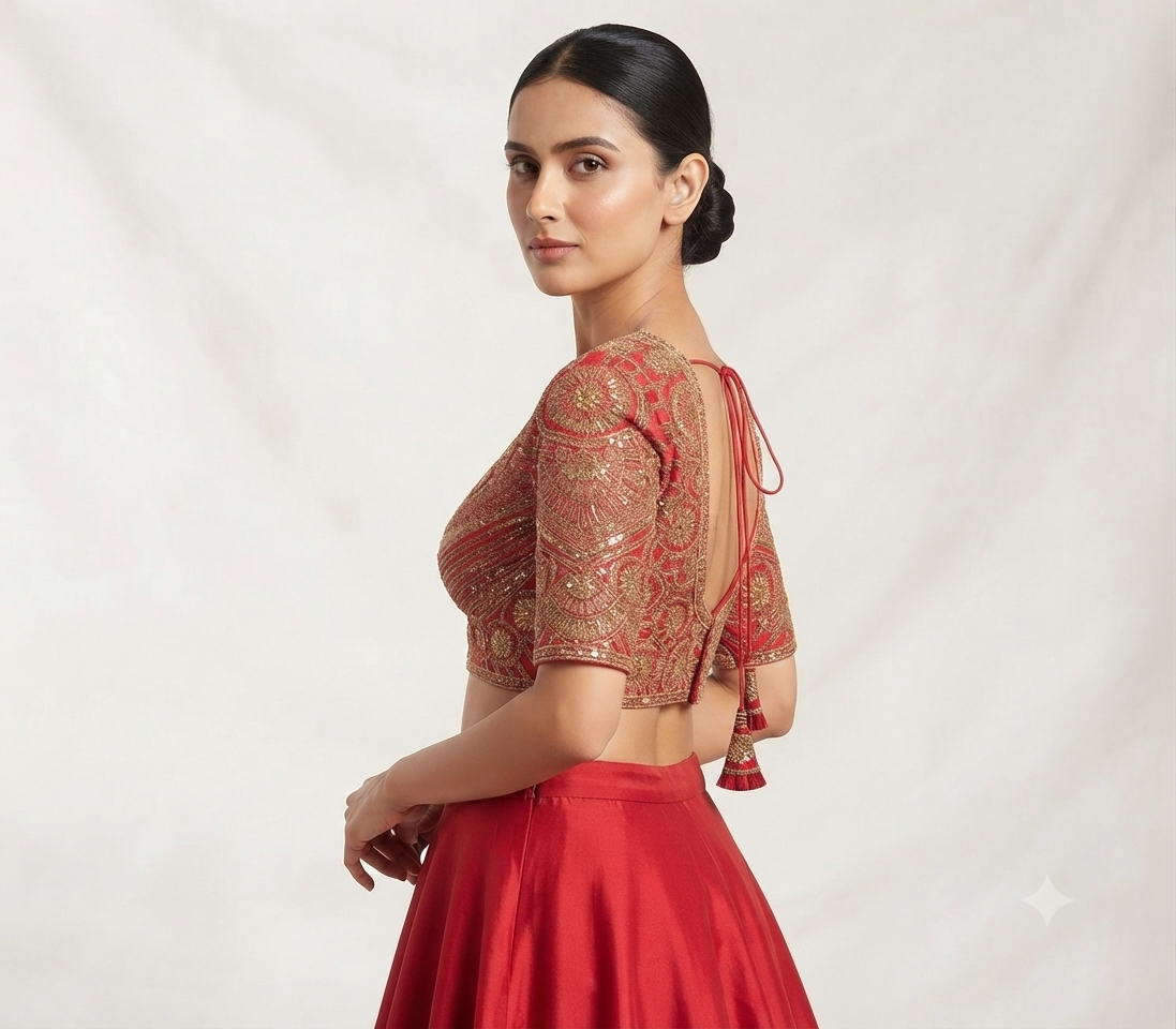 Emerald Handwork Blouse