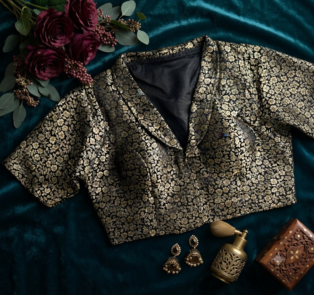 Classic Brocade Blouse