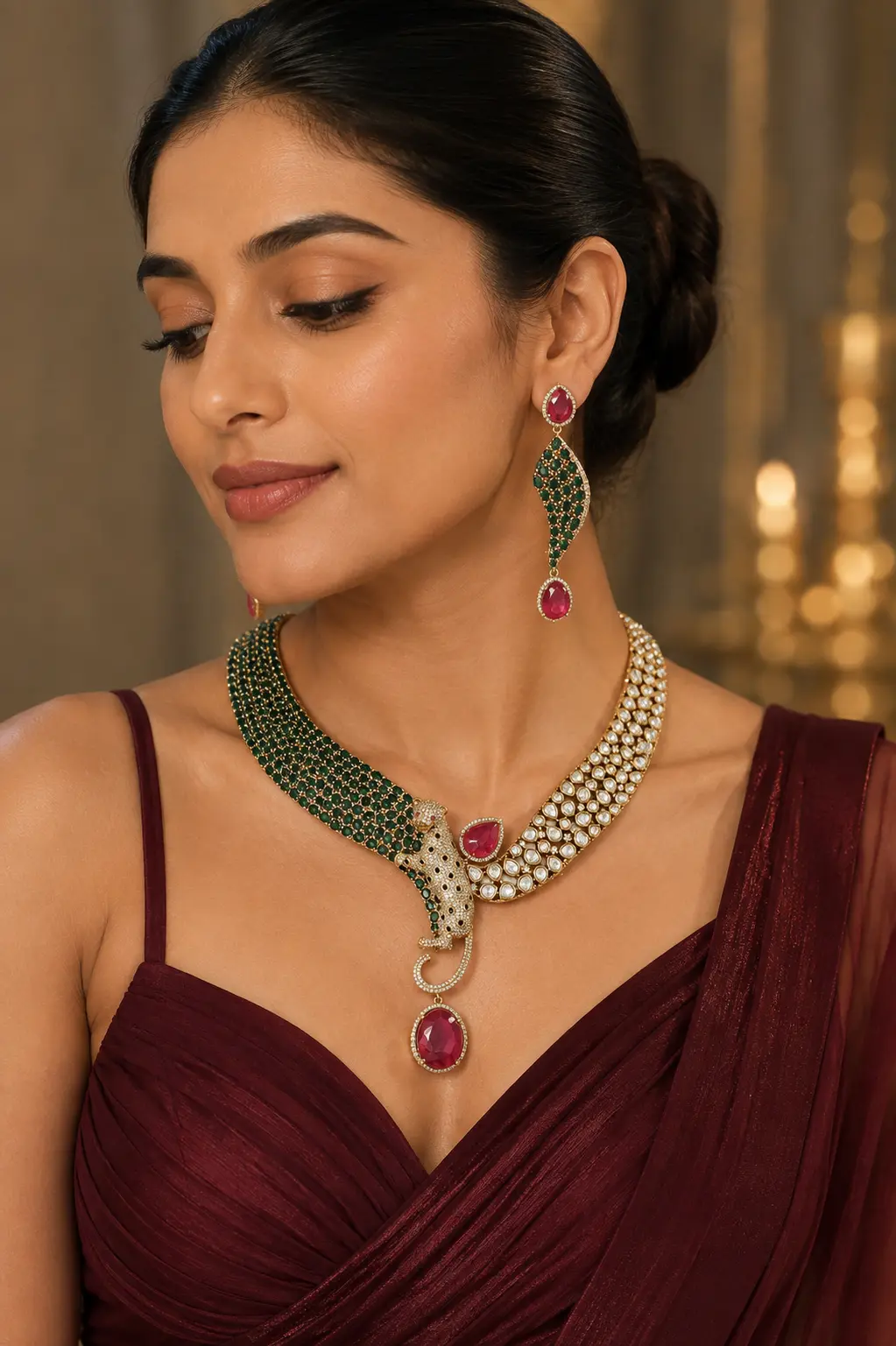 Jungle Majesty Panther Necklace Set