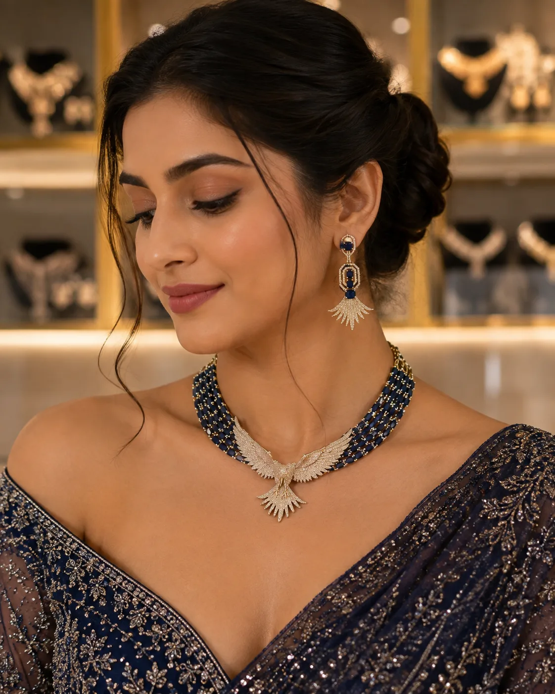 Midnight Phoenix Necklace Set