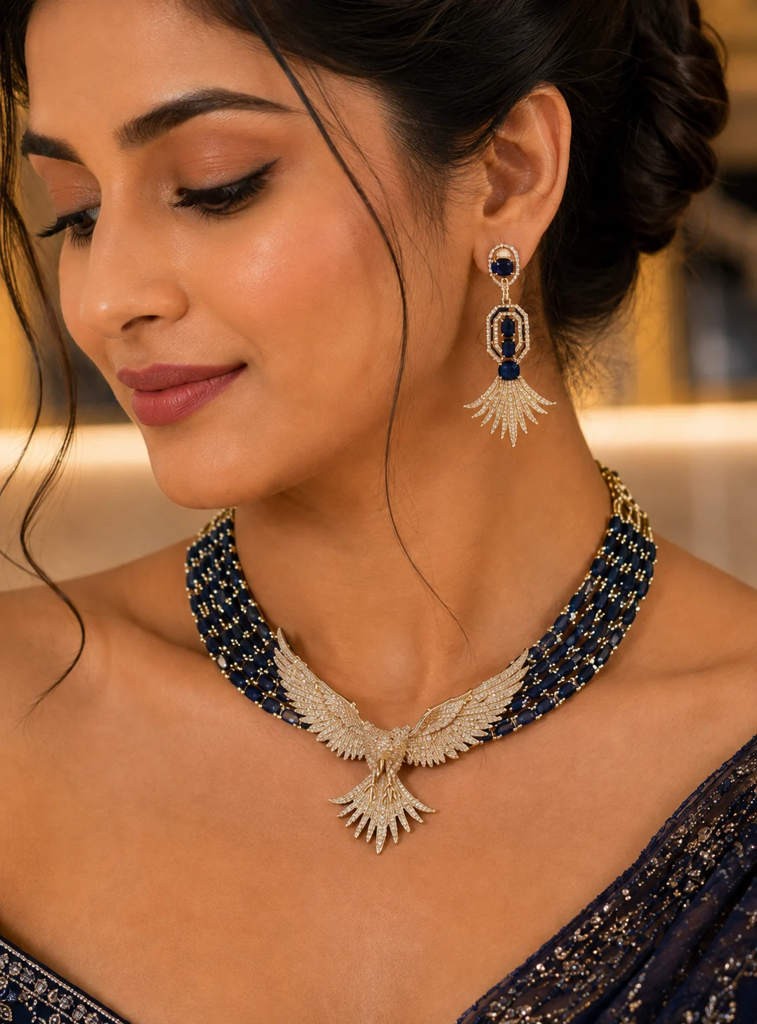 Midnight Phoenix Necklace Set