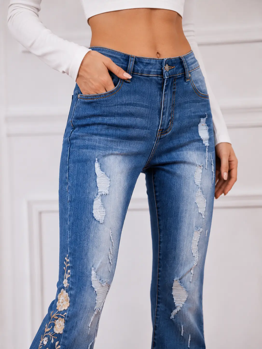 Vintage Bloom Flare Jeans