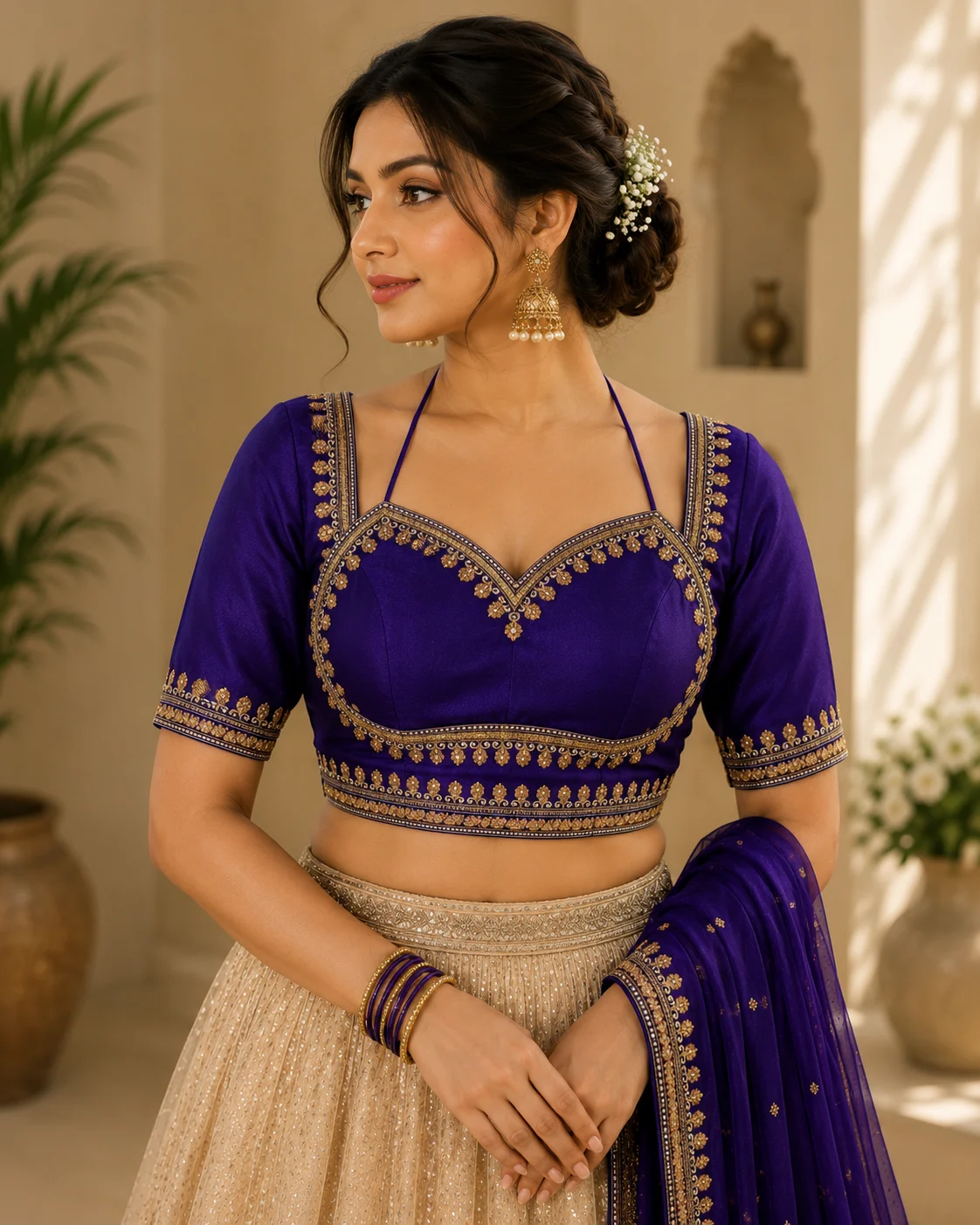 Royal Violet Blouse - Voilet