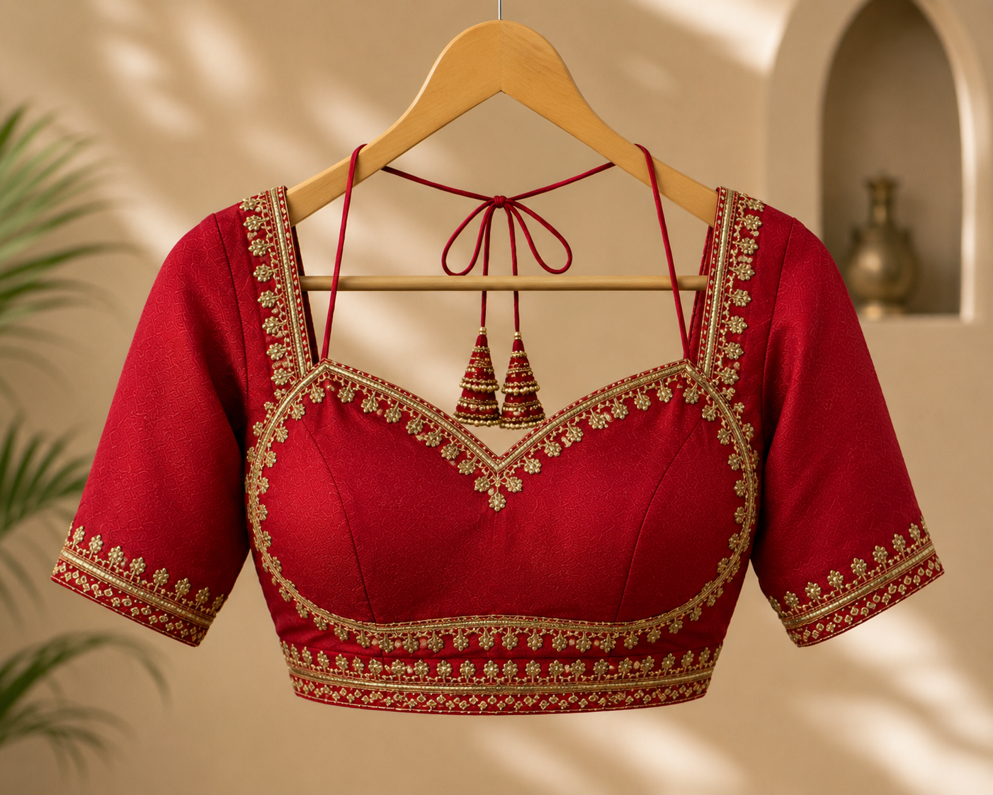 Crimson Charm Blouse
