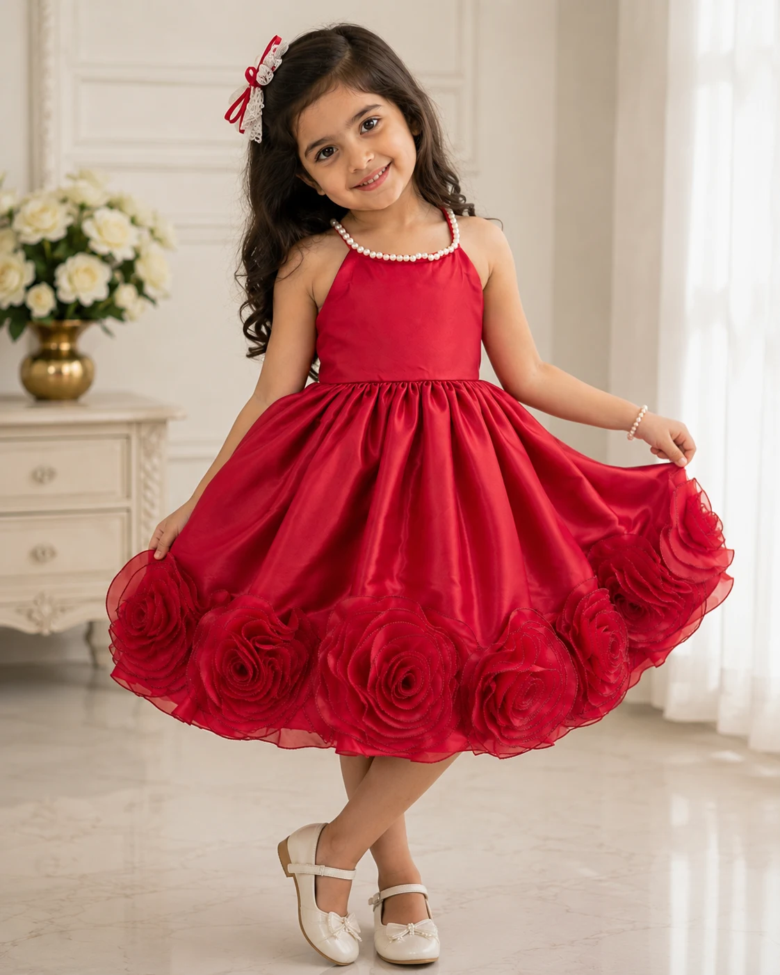 Scarlet Rose Frock - Red