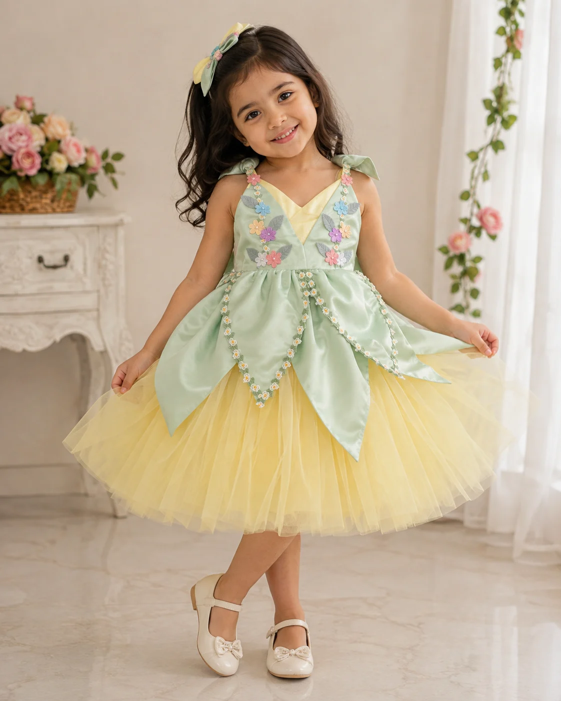 Little Meadow Princess Dress - Yellow