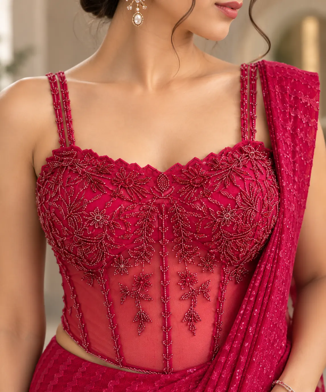 Ruby Rose Corset Saree