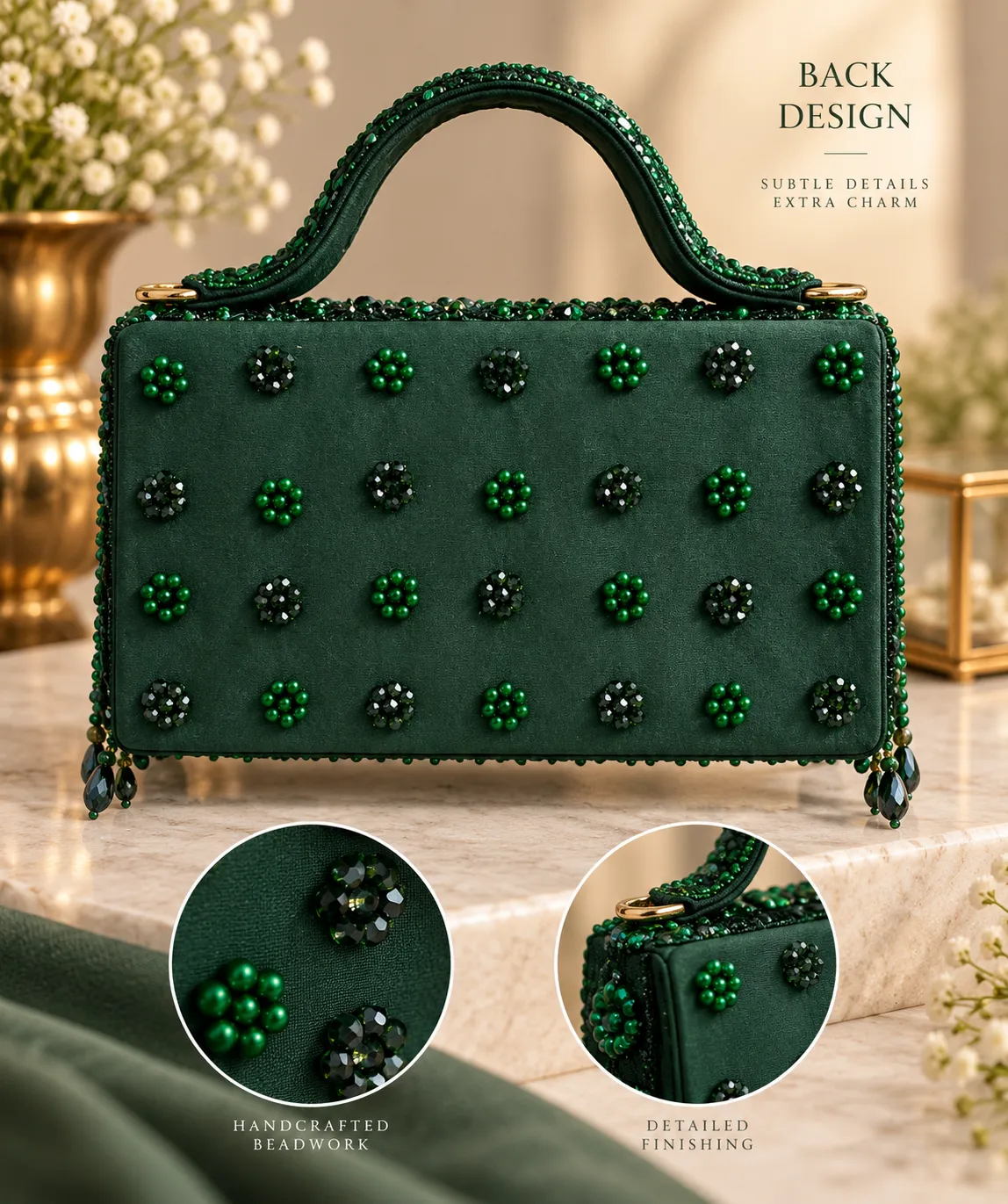 Emerald Noir Handcrafted Bag — Havnme fashion UAE